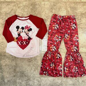Girls Mickey/Minnie Valentine's boutique outfit